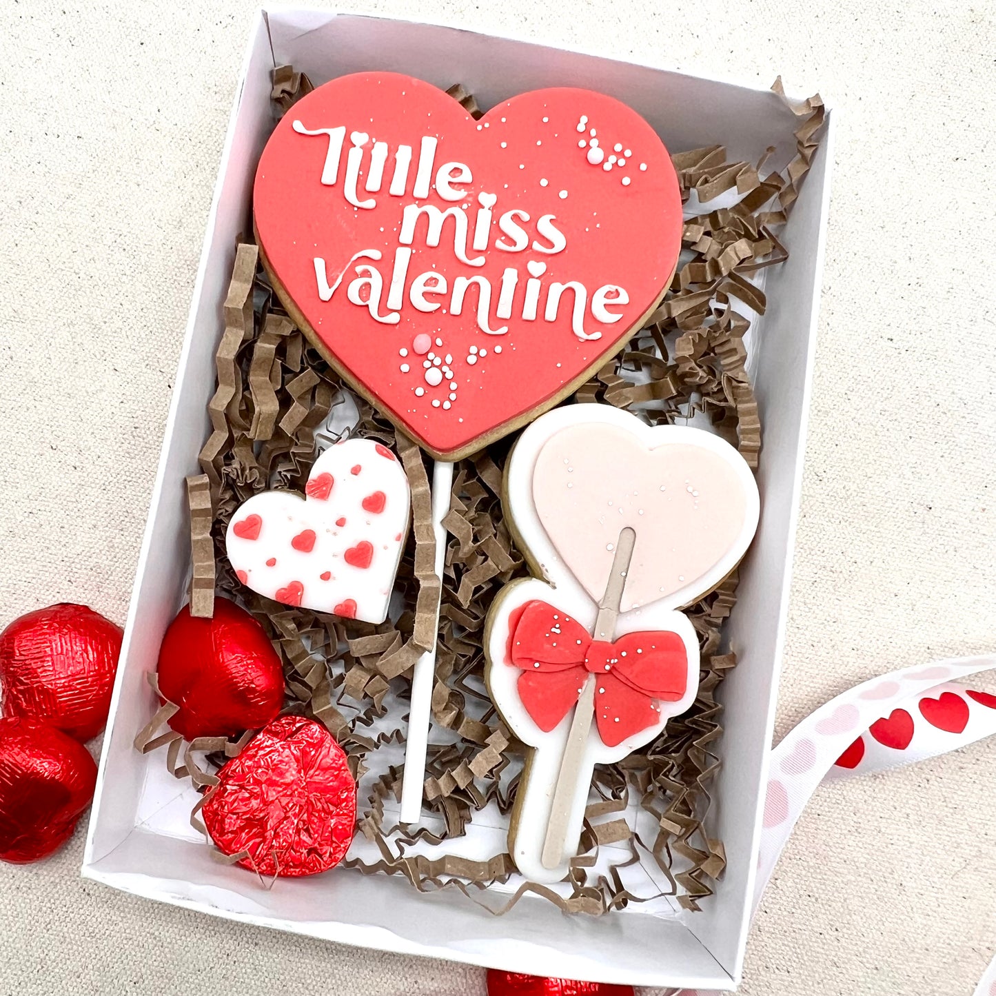 Little Miss Valentine Lolly Biscuit